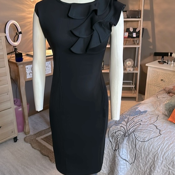 Vasauge Dresses & Skirts - Visage Women’s Elegant Formal Ruffle sleeveless midi cocktail dress